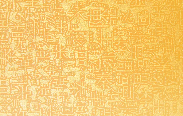 Picture background, gold, texture, characters