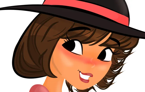 Eyes, look, girl, face, hair, vector, lips