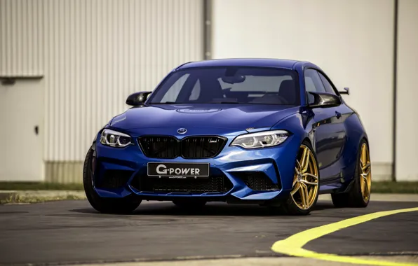 Picture blue, BMW, G-Power, F87, M2, 2019, M2 Competition, G2M Bi-Turbo