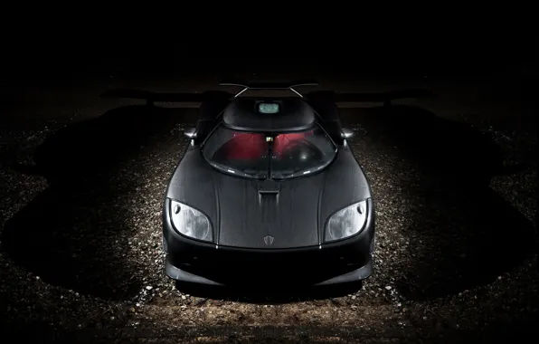 Night, Koenigsegg, before, supercar, carbon, supercar, night, front