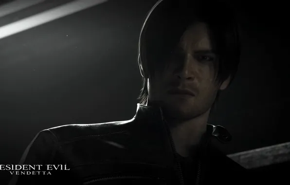 Dark, wallpaper, black, resident evil, movie, film, leon kennedy, animated film