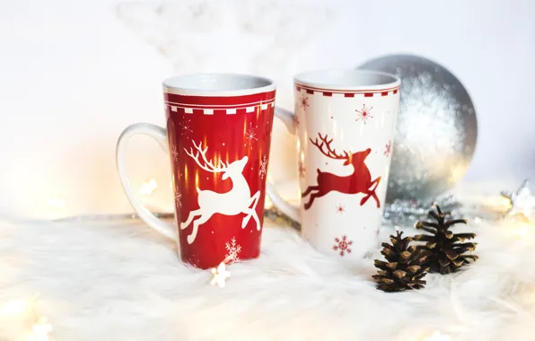 Balls, decoration, snowflakes, background, holiday, toy, two, Shine