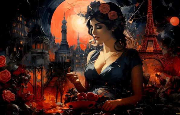 Picture girl, woman, art, ai art