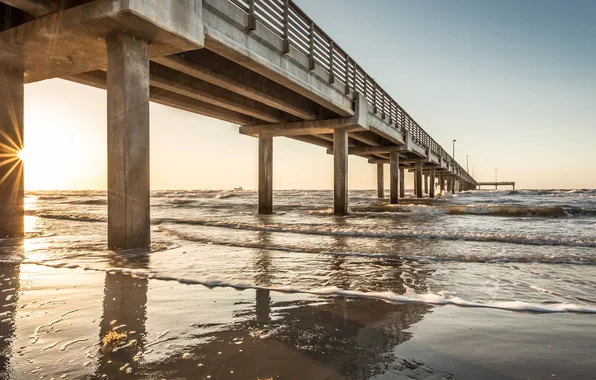 Picture water, the sun, Bridge