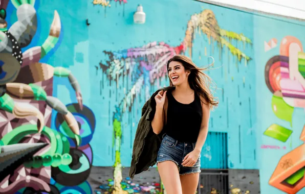 Summer, face, smile, model, hair, laughter, figure, legs