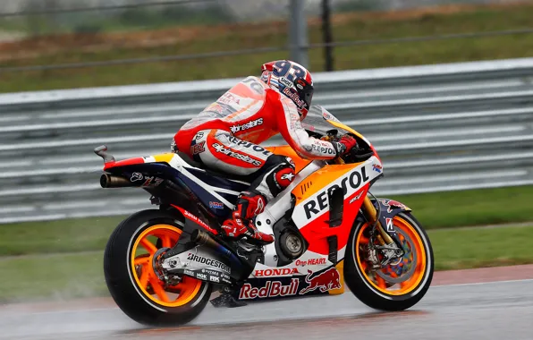 Honda, MotoGP, Back, HRC, Damp, Marcuez