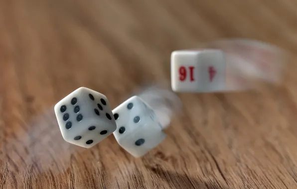 Table, the game, blur, Cubes, throw