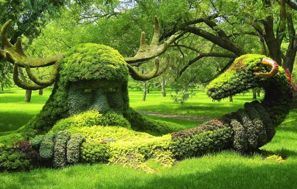 Picture Park, Montreal, sculptures from plants