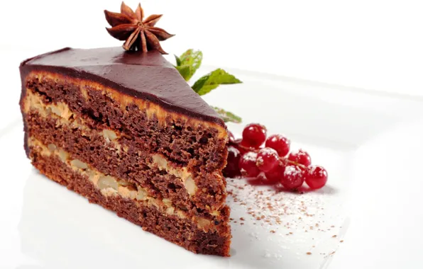 Picture chocolate, cake, cake, cake, dessert, currants, cakes, sweet