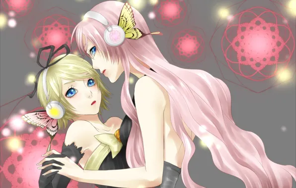 Girls, anime, art, two, Vocaloid, Vocaloid, Rin