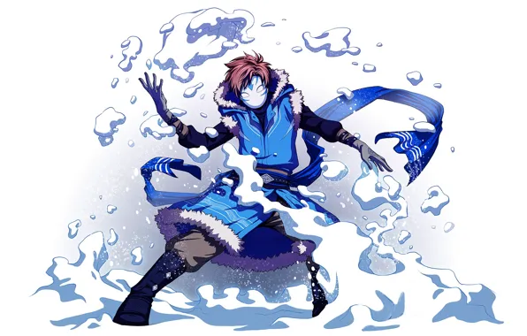 Picture snow, mask, guy, anime, art