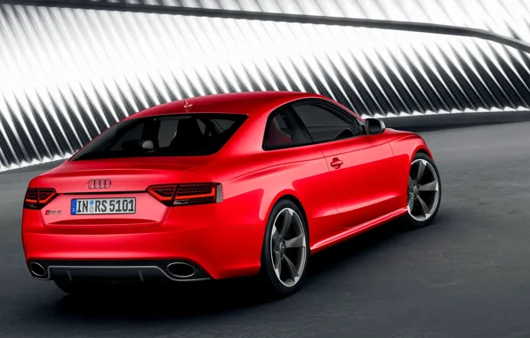 Audi, Red, Machine, RS5, Drives, Coupe