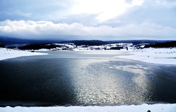 Ice, sea, lake