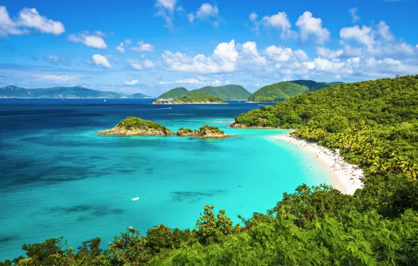 Picture sea, beach, tropics, blue, the ocean, island