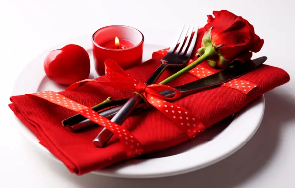 Picture romance, rose, hearts, love, rose, heart, romantic, serving