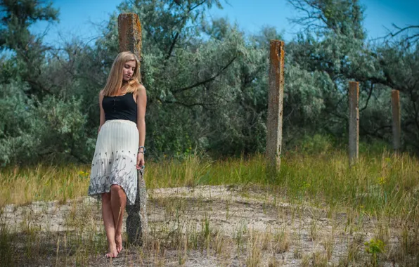 Picture girl, nature, pose, posts