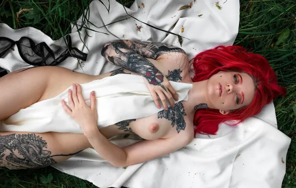 Chest, look, pose, model, naked, body, hands, makeup