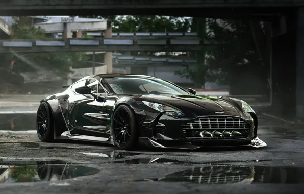 Picture Aston Martin, Black, Tuning, Future, Supercar, ONE-77, by Khyzyl Saleem