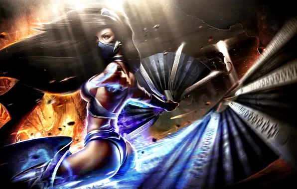 Mortal Kombat, Princess, Kitana, Steel Fans