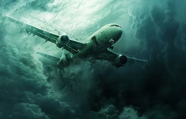 Water, The plane, AI art, The Art of Artificial Intelligence, Neural network, The Bermuda Triangle, …