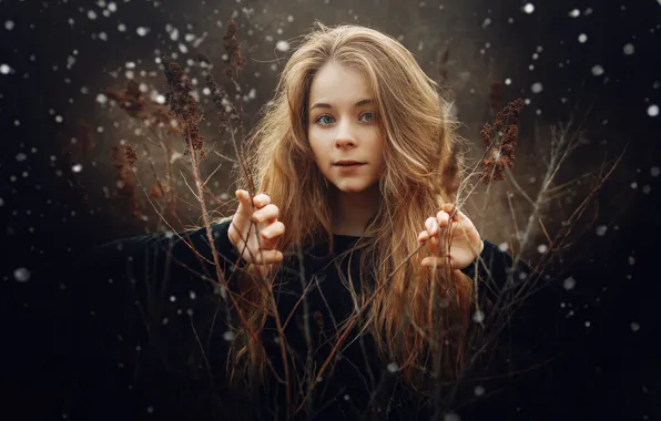 Picture girl, bokeh, Sergey Piltnik
