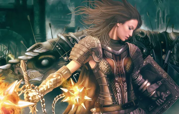 Picture girl, arrows, art, morgenstern