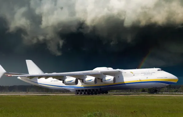 Clouds, The plane, Clouds, Rainbow, Wings, Engines, Dream, Ukraine