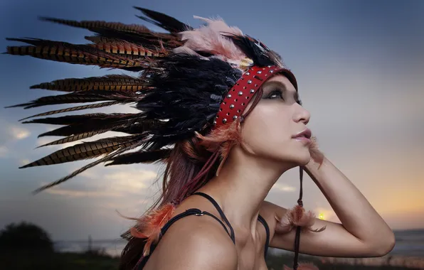 Look, girl, background