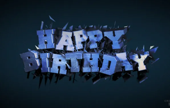 Text, birthday, cinema 4d, render, render, postcard, B-day, birth day