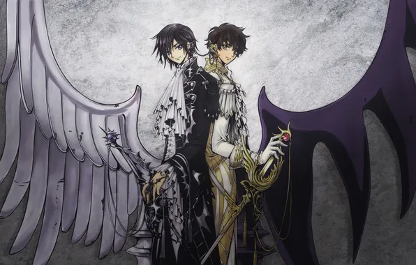 Wings, sword, anime, Anime, Code Geass, Code Geass, Lelouch, Knights