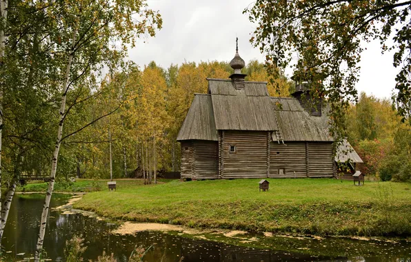 Picture wooden architecture, The Church Of All-Merciful Saviour, Kostroma