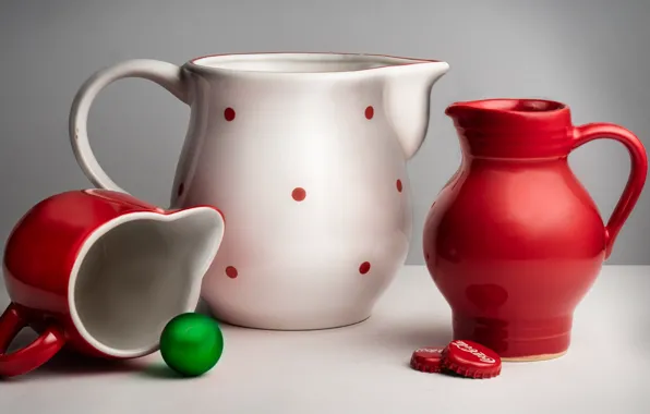 Macro, background, pitchers