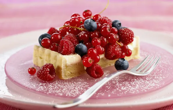 Picture raspberry, food, blueberries, dessert, sweet, sweet, blueberry, dessert