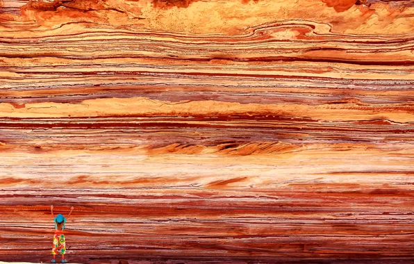 Picture texture, Australia, girl, Kalbarri