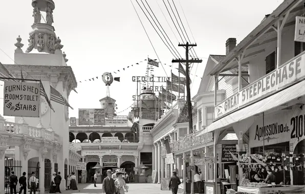 New York, Brooklyn, USA, 1903-the year, Coney Island