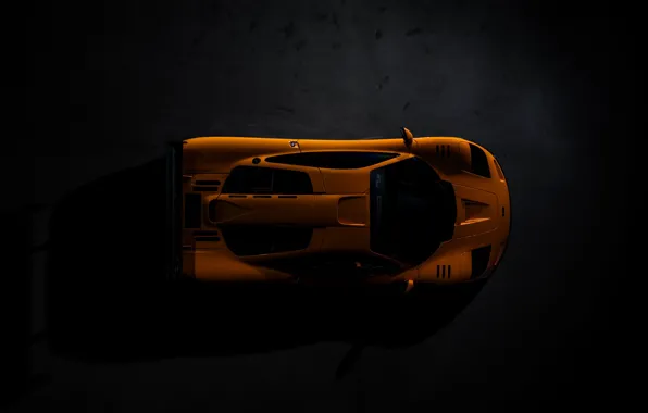 McLaren, black background, the dark background, above, F1LM