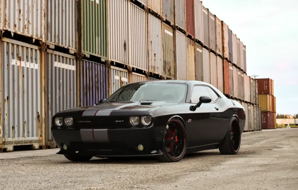 Wallpaper Dodge, Challenger, Black, SRT for mobile and desktop, section ...