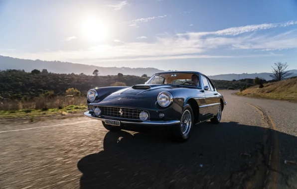 Road, Ferrari, Lights, Classic, Chrome, Classic car, Icon, Grille