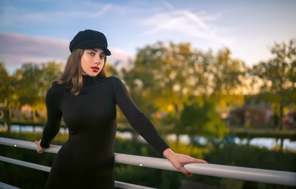 Look, pose, dress, cap, Nina