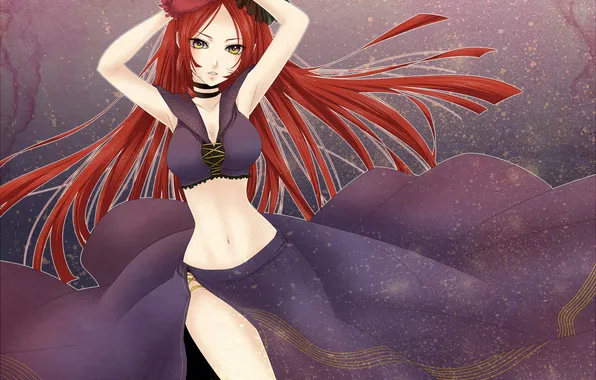 Girl, background, dress, art, red, hat, Naoto, Namine Ritsu