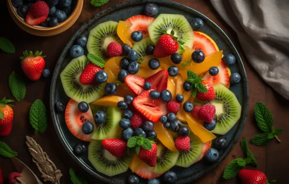 Berries, food, fruit, a lot, different, delicious, juicy, cuts