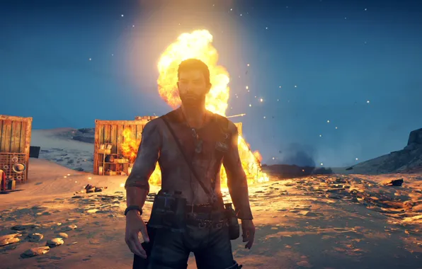 The explosion, fire, fire, Mad Max, Fury Road, Mad Max: fury Road, Max Rockatansky