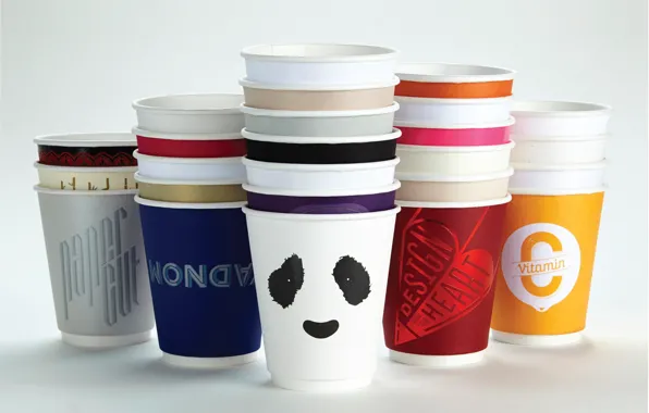 Gamma, design, cups, stack, Antalis Start The Day With Paper