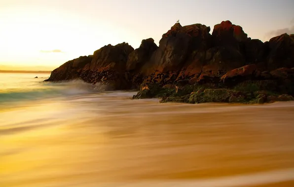 Picture sea, landscape, rocks