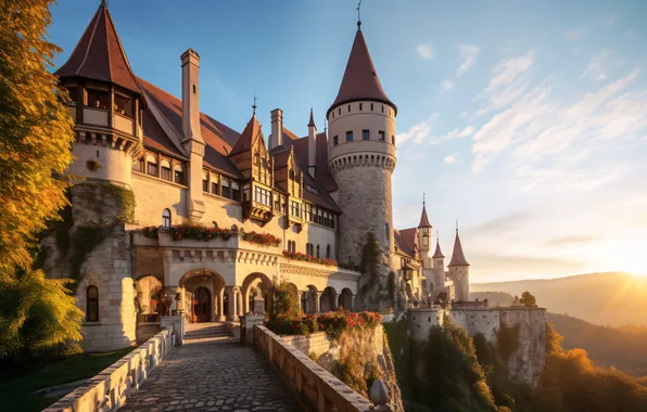 Castle, landscape, view, castle, ancient