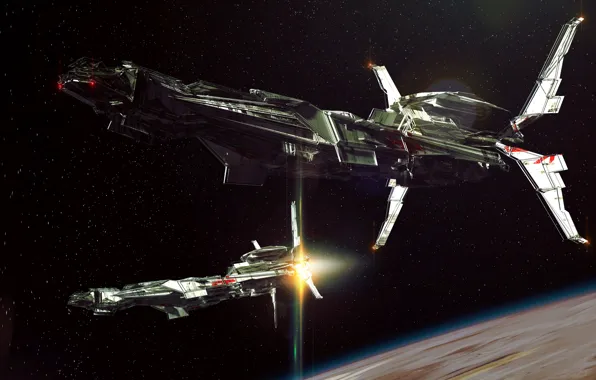 Stars, Space, Fantasy, Art, Art, Spaceship, Fiction, Concept Art