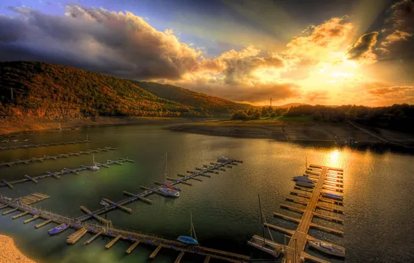 Sunset, Marina, the evening