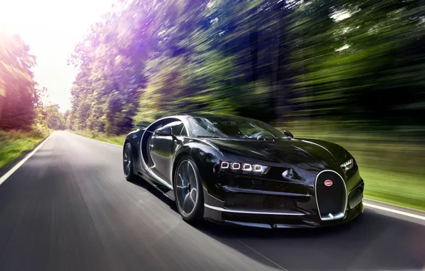 Car, Bugatti, logo, supercar, speed, asphalt, Chiron, Bugatti Chiron