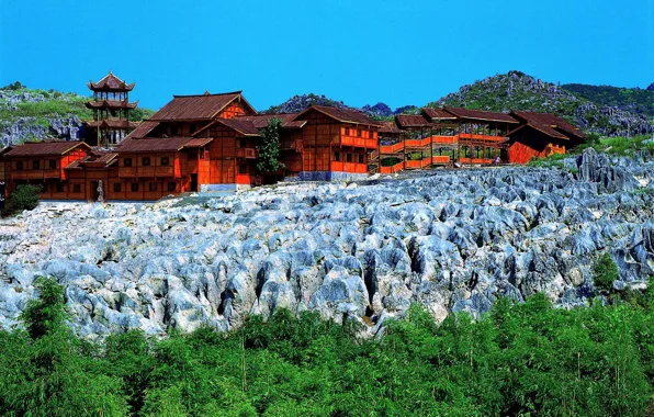 Picture the city, China, Sichuan, the karst Kingdom