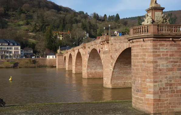 Bridge, River, Germany, Bridge, Germany, River, Heidelberg, Heidelberg